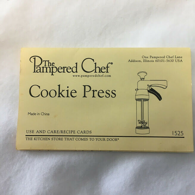 The Pampered Chef Cookie Press Use & Care Spritz Recipe Cards 1525 Booklet